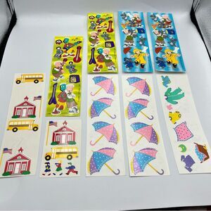 Vintage Colorful Kids scrapebook Sticker Set